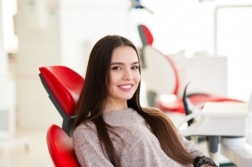 young woman at dentist